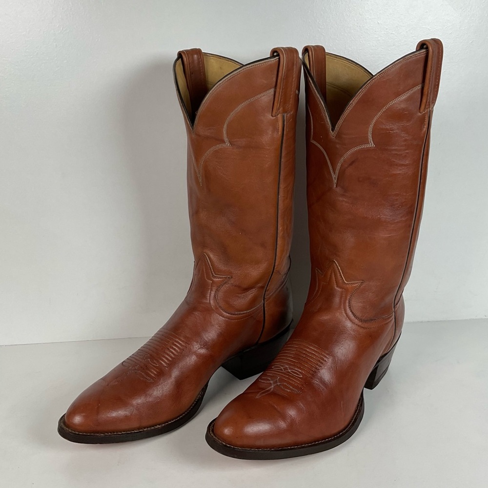 Vintage Tony Lama Cowboy Boots | Chocolate Cow | Men’s 11.5 D